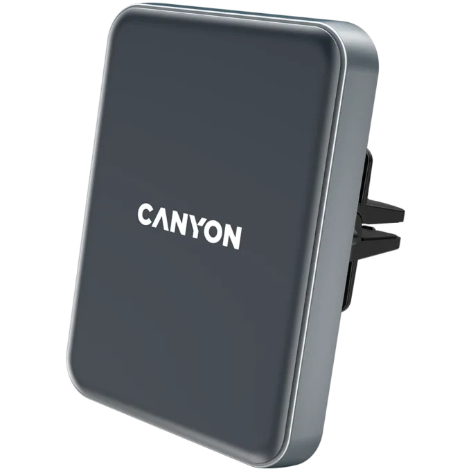 CANYON CH-15, Car holder and wireless charger MegaFix, C-15, 15W, Input: USB-C: 5V/2A, 9V/3A; Output: 5W, 7.5W, 10W, 15W;89*65*12mm,0.195kg,black — image 2