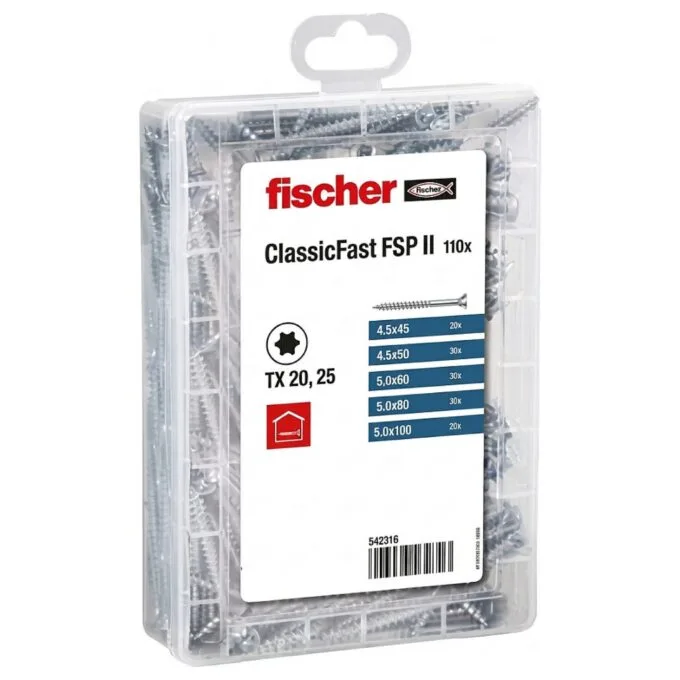 Fischer Meister-Box ClassicFast SK TG TX, 4,5 - 5,0mm (110-teilig, mit Teilgewinde) — image 1