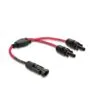 Delock DL4 Solar Split cable 1 x plug to 2 x socket 30 cm red