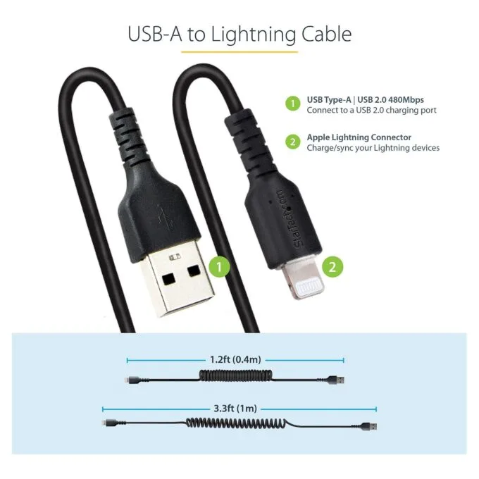 StarTech.com RUSB2ALT1MBC lightning cable — image 8
