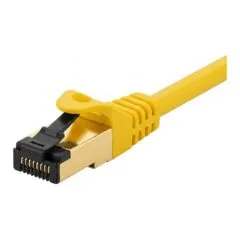 VALUE S/FTP-(PiMF-) Patchkabel Cat.8 (Class I), LSOH, Litzendraht, gelb, 1 m