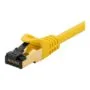 VALUE S/FTP-(PiMF-) Patchkabel Cat.8 (Class I), LSOH, Litzendraht, gelb, 1 m