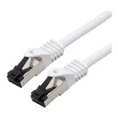 VALUE S/FTP (PiMF) patch cable Cat.8 (Class I), LSOH, stranded wire, white, 1 m