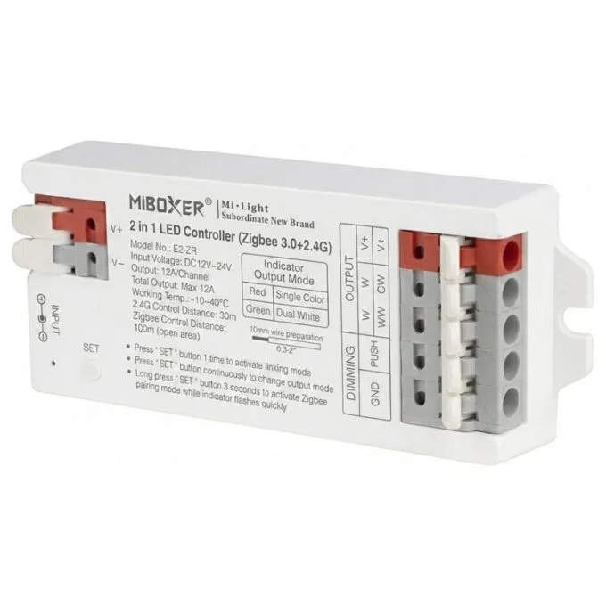 LED Controller E-Serie 2in1 Single colour/dual white (CCT) Zigbee3.0/2.4G *Milight/Miboxer* — image 1
