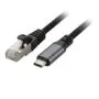 Synergy21 Cable USB, C(St) => RJ45(St) Network card, 2.0m, USB3.2 Type-C, black(Textile), ,