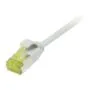 Synergy21 patch cable RJ45, CAT6A 500Mhz, 1,5m, grey, U/FTP, slimline around d=3,8mm, TPE/LSZH(Superflex), AWG32, with CAT7 raw cable,