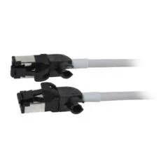 Synergy21 Patchkabel RJ45, CAT6A 500Mhz, 3m, grau, S/FTP, slimline rund d=4,5mm, TPE/LSZH(Superflex), AWG28, mit CAT7 Rohk., drehbarer Stecker,