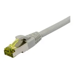 Synergy21 patch cable RJ45, CAT6A 500Mhz, 10m, grey, S/FTP, slimline around d=4,5mm, TPE/LSZH(Superflex), AWG28, with CAT7 raw, rotatable plug,