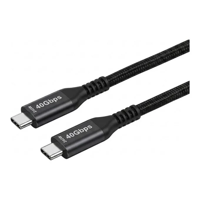 Synergy21 Kabel USB 4.0 C St> 1.5m schwarz Textil 40G/5A 240W Gen - Kabel - Digital/Daten (S215316) — image 1