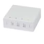 Synergy21 LWL-FTTH Wandgehäuse, für 4 Kupplungen SC-S oder LC-D 80x80 mit Kabelführung, DIN-Rail/Wand, Schrumpf,