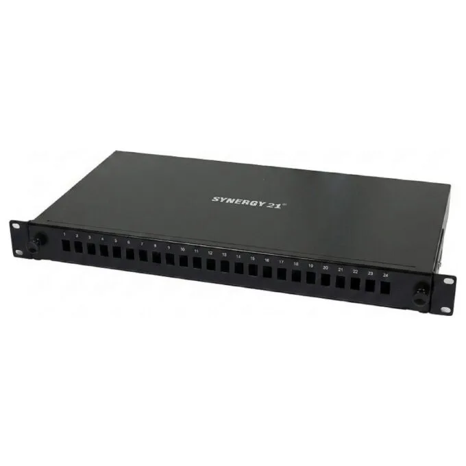 Synergy21 LWL-Patchpanel für 24xLC-Duplex-Buchsen, 19/1HE, ohne LC-Kupplungen, Schwarz — image 1