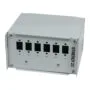 Synergy21 LWL patch panel for DIN, 6xLC duplex/SC simplex sockets, without couplings, light grey