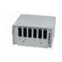Synergy21 LWL patch panel for DIN, 6xSC duplex/LC quad sockets, without couplings, light grey