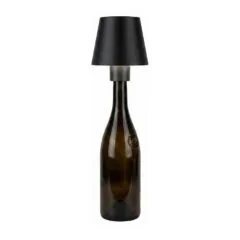 Synergy 21 LED table lamp battery for bottles, outdoor IP54, touch switch dimmable, black