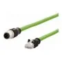 METZ CONNECT connecting line M12 ST-RJ45 ST 4-pole D-coded RJ45 5m
