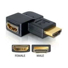 DeLOCK Adapter HDMI male > HDMI female 90° right