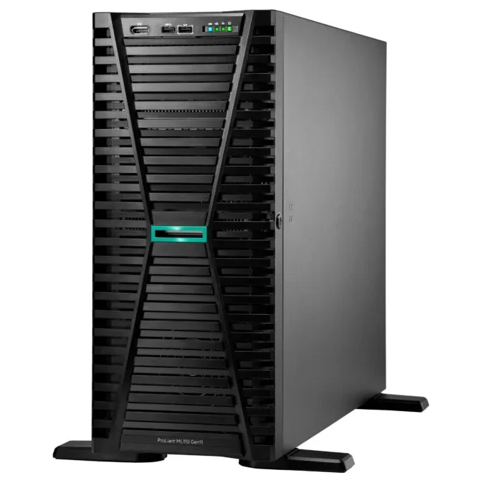 HPE ProLiant ML110 Gen11 3508U 2.1GHz 8c 1P 1x32GB-R 8SFF 2x480GB SSD 2x1000W PS EU server — image 1
