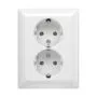 BUSCH JAEGER BJ 202 EUJ-914 SCHUKO® double socket. Full cover