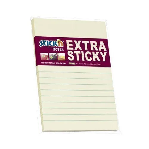 STICK'N EXTRA STICKY NOTES 152X102MM YELLOW - LINES NOTES 90S/PAD — image 1