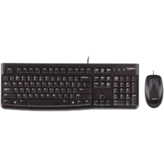 LOGITECH MK120 Corded Combo - BLACK - USB - RUS