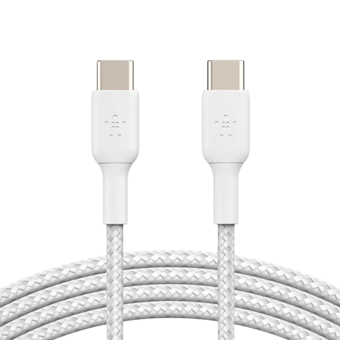 BELKIN USB-C to USB-C Cable Braided, 1M, White — image 1