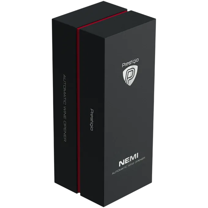 Prestigio Nemi, smart wine opener, simple operation with 2 buttons, aerator, vacuum stopper preserver, foil cutter, opens up to 70 bottles without recharging, 600mAh battery, Dimensions D 48.2*H183mm, silver color. — image 7