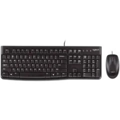 LOGITECH MK120 Corded Combo - BLACK - USB - UK - EDU
