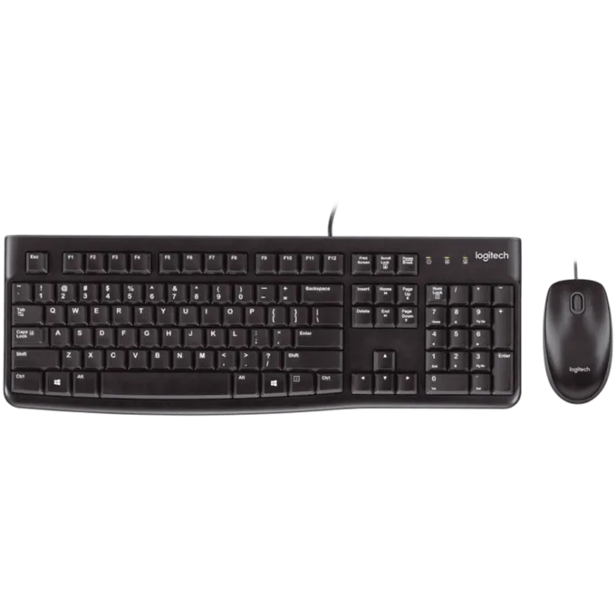 LOGITECH MK120 Corded Combo - BLACK - USB - UK - EDU — image 1