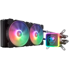 COUGAR AQUA ARGB 280 AiO Liquid Watercooling, 140mm RGB fan x2, remote control