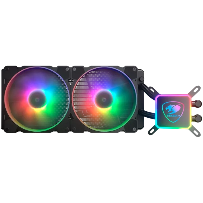 COUGAR AQUA ARGB 280 AiO Liquid Watercooling, 140mm RGB fan x2, remote control — image 3