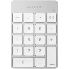 SATECHI Aluminum Slim Rechargeable Bluetooth Keypad Silver