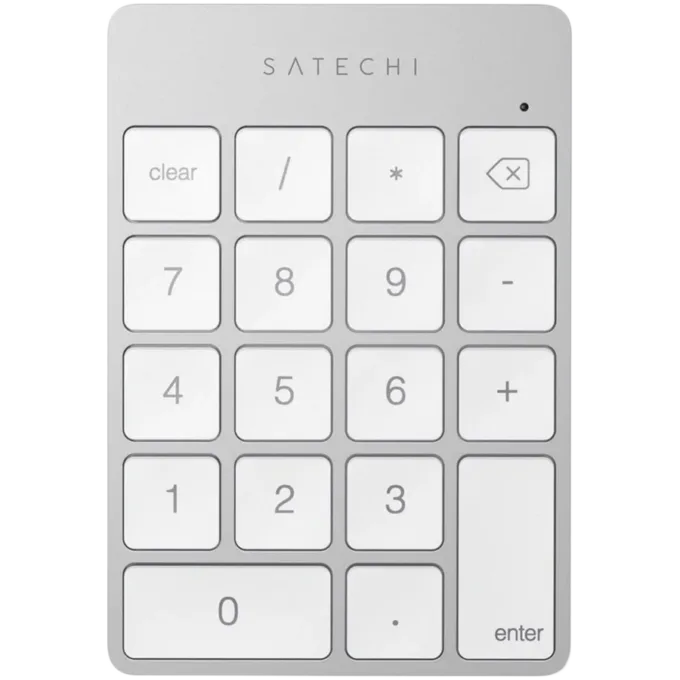 SATECHI Aluminum Slim Rechargeable Bluetooth Keypad Silver — image 1