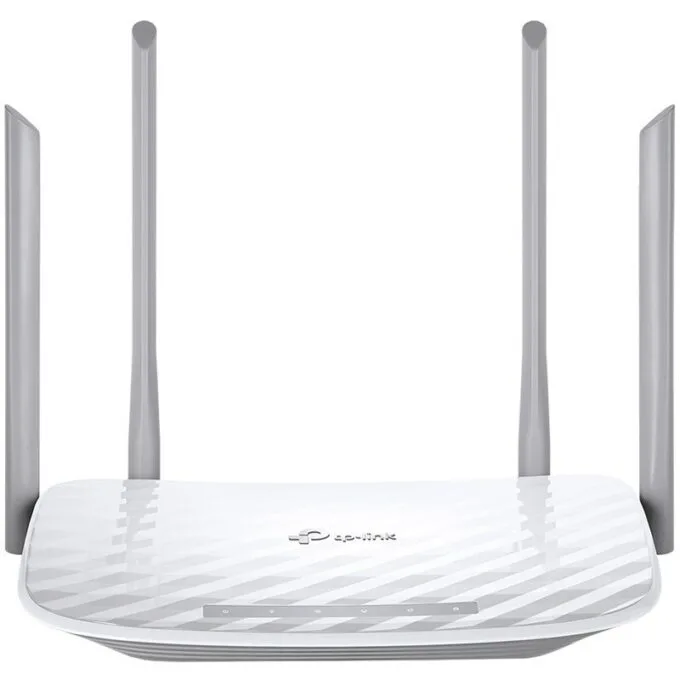 AC1200 Dual-Band Wi-Fi Router SPEED: 300 Mbps at 2.4 GHz + 867 Mbps at 5 GHz SPEC: 4× Antennas, 1× 10/100M WAN Port + 4× 10/100M LAN Ports FEATURE: Tether App, WPA3, Access Point Mode, IPv6 Supported, IPTV, Facebook Wi-Fi — image 1