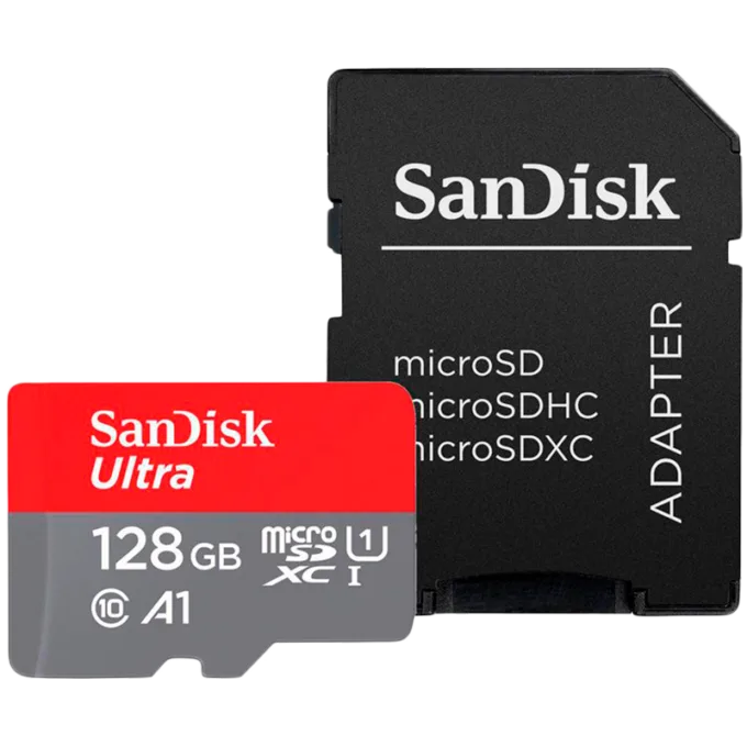 SANDISK Ultra microSDXC 128GB + SD Adapter 140MB/s A1 Class 10 UHS-I — image 1