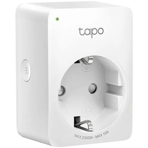 Tapo mini smart plug P100, 220-240V, 50/60Hz, 802.11b/g/n wifi connection, onboard Bluetooth 4.2, one status indicator, one power button, works with Google Assistant and Amazon Alexa, easy setup and management with Tapo Appp — image 1