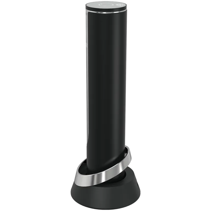 Prestigio Maggiore, smart wine opener, 100% automatic, opens up to 70 bottles without recharging, foil cutter included, premium design, 480mAh battery, Dimensions D 48*H228mm, black + silver color. — image 5