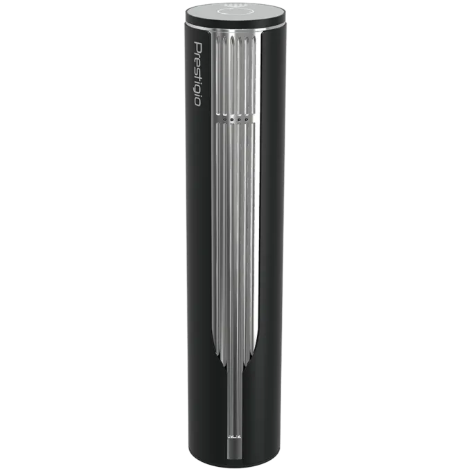 Prestigio Maggiore, smart wine opener, 100% automatic, opens up to 70 bottles without recharging, foil cutter included, premium design, 480mAh battery, Dimensions D 48*H228mm, black + silver color. — image 9