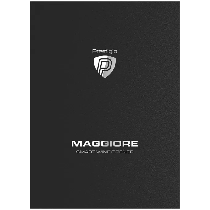 Prestigio Maggiore, smart wine opener, 100% automatic, opens up to 70 bottles without recharging, foil cutter included, premium design, 480mAh battery, Dimensions D 48*H228mm, black + silver color. — image 15