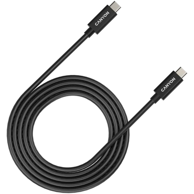 CANYON cable UC-42 USB-C to USB-C 240W 20Gbps 4k 2m Black — image 1