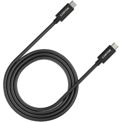 CANYON UC-44, cable, U4-CC-5A1M-E, USB4 TYPE-C to TYPE-C cable assembly 40G 1m 5A 240W(ERP) with E-MARK, CE, ROHS, black