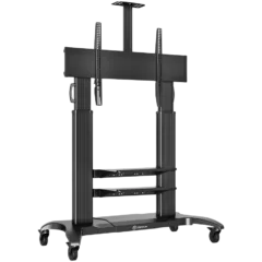 ONKRON Mobile TV Stand Rolling TV Cart for 60 to 100-Inch Screens up to 136,4 kg, Black