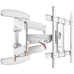 ONKRON Full Motion TV Wall Mount for 40 to 75-inch Flat Panel TVs Digital Panels 45,5 kg, White