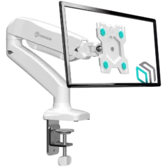 ONKRON Monitor Desk Mount for 13 to 32-Inch LCD LED OLED Screens up to 8 kg, White