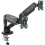 ONKRON Dual Monitor Desk Mount Stand for 13 to 32-Inch LCD LED Monitors up to 8 kg, Black