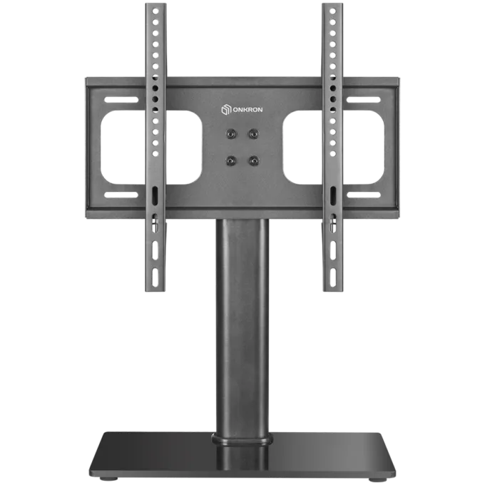 ONKRON Universal Height Adjustable Table Top TV Stand for 26 to 55-inch Flat Panel TVs Digital Panels 30 kg, Black — image 1
