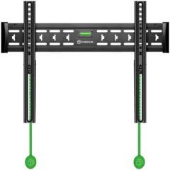 ONKRON Fixed TV Wall Mount for 43 to 85-inch Flat Panel TVs Digital Panels 68,2 kg, Black