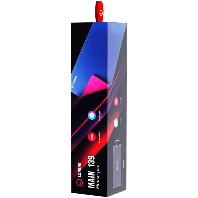 Lorgar Main 139, Gaming mouse pad, High-speed surface, Purple anti-slip rubber base, size: 900mm x 360mm x 3mm, weight 0.6kg — image 7