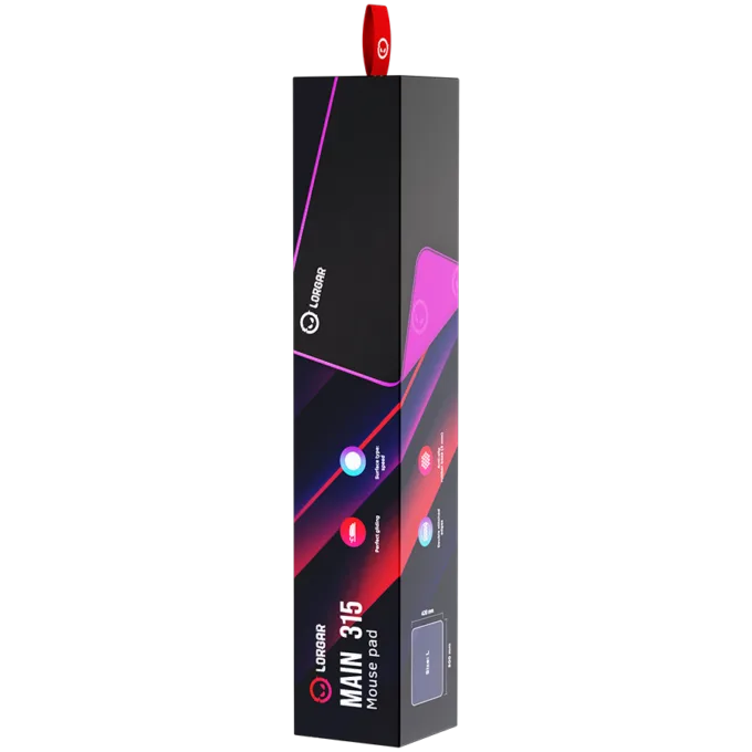 Lorgar Main 315, Gaming mouse pad, High-speed surface, Purple anti-slip rubber base, size: 500mm x 420mm x 3mm, weight 0.39kg — image 8