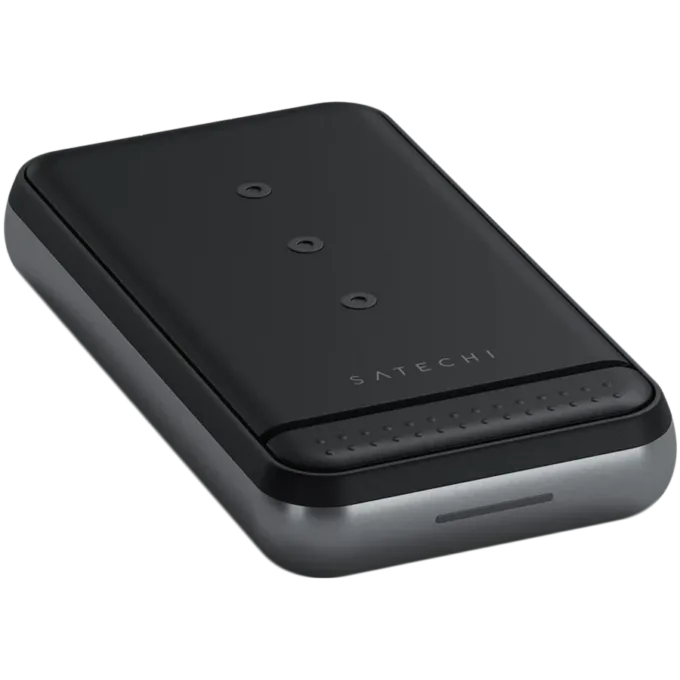 SATECHI Duo Wireless Charger Power Stand (Space Gray) — image 3