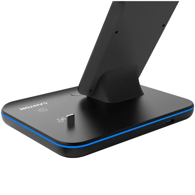 CANYON wireless charger WS-302 15W 3in1 UK Black — image 4
